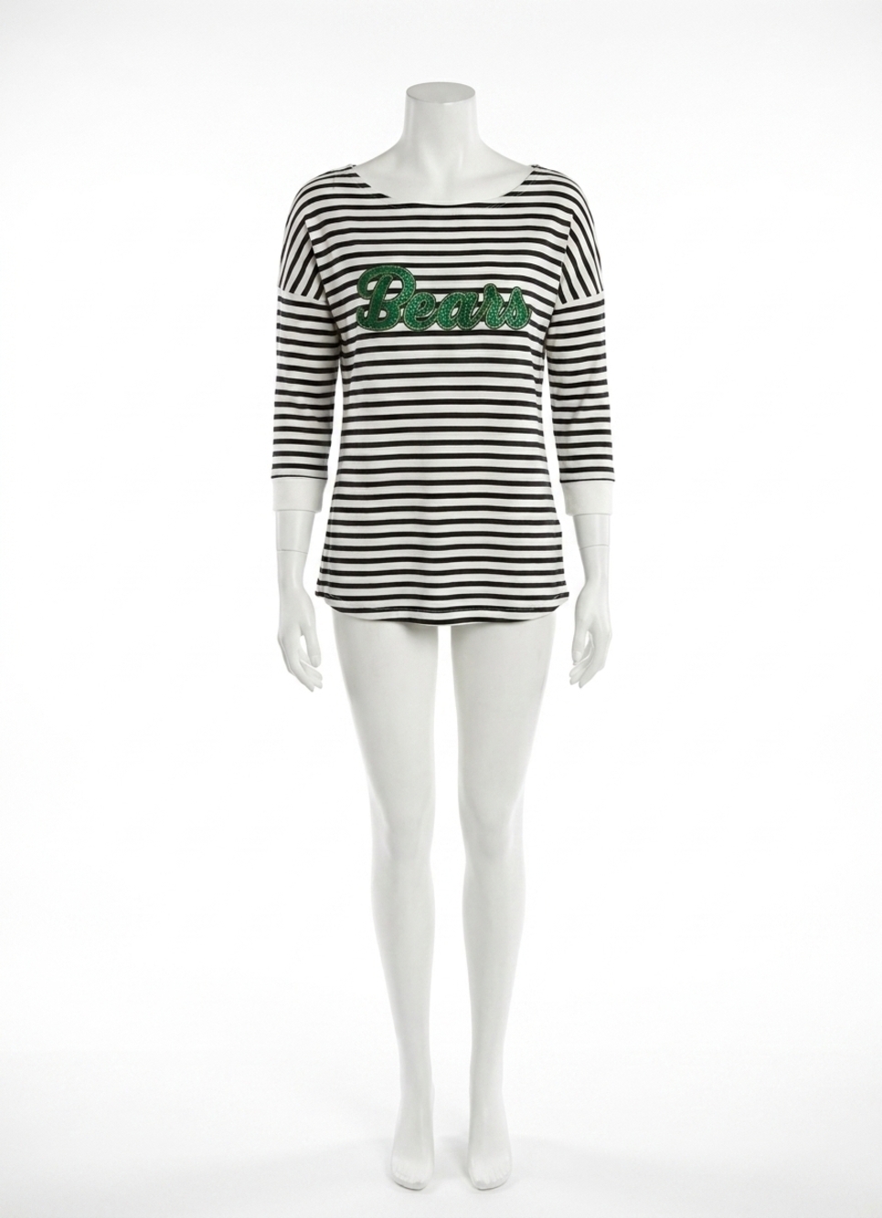 NEW GAMEDAY COUTURE baylor university side button applique tunic in white/black
